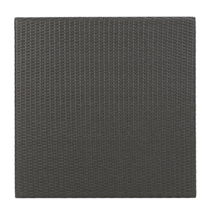 Outdoor Rattan Square Dining Table With 4 Legs - Gray