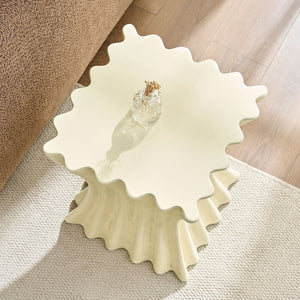 15.16 Inch Side Table Vintage Sturdy Fiberglass Table