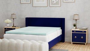 Omne Sleep Plush 3 Inch Queen Memory Foam Cooling Mattress Topper
