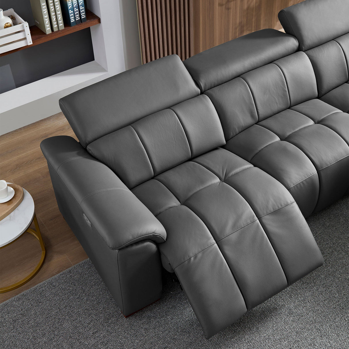 Wall-Hugger Reclining Sofa Modern Electric Control