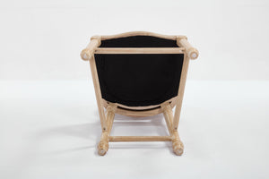 French Country 26'' Height Bar Chairs with Beige Linen Upholstery - Set of 2