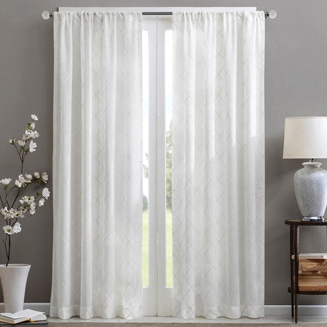Diamond sheer window curtain panel (only 1 pc panel)
