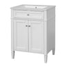 Bathroom Vanity with Solid Wood Frame and Tip Out Drawer - Black, White, Dark Green