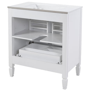 30" No Assembly Needed Vintage Bathroom Vanity