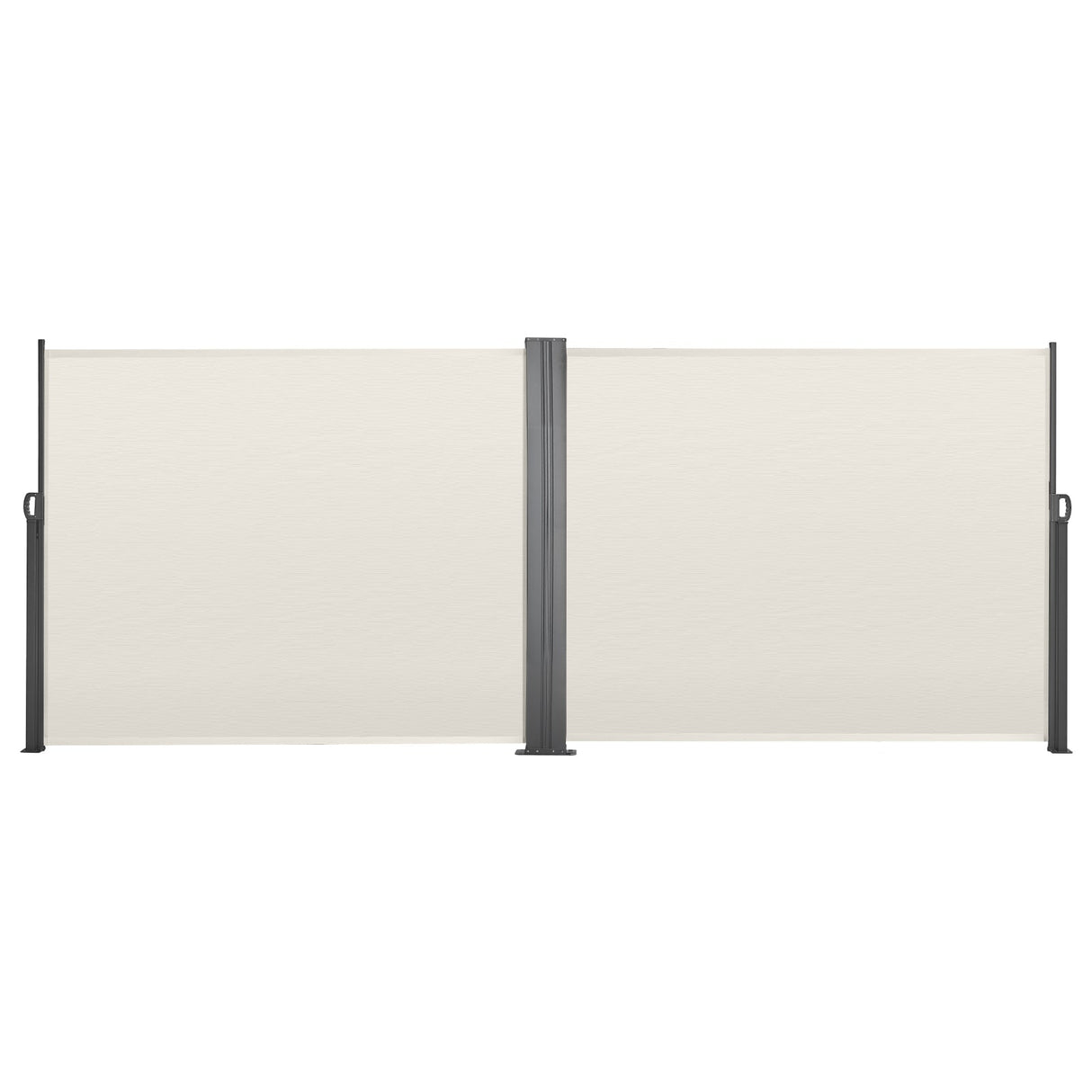 Retractable Side Awning, 71" x 236" Patio Screen with Waterproof Polyester Fabric