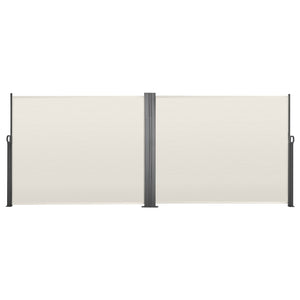 Retractable Side Awning, 71" x 236" Patio Screen with Waterproof Polyester Fabric