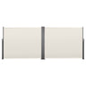 Retractable Side Awning, 71" x 236" Patio Screen with Waterproof Polyester Fabric