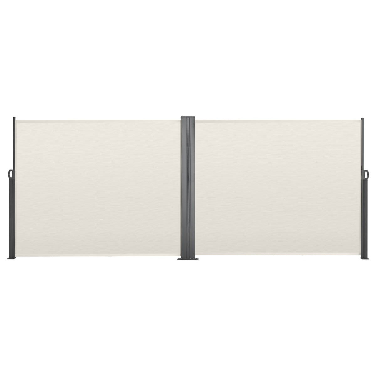 Retractable Side Awning, 71" x 236" Patio Screen with Waterproof Polyester Fabric
