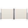 Retractable Side Awning, 71" x 236" Patio Screen with Waterproof Polyester Fabric