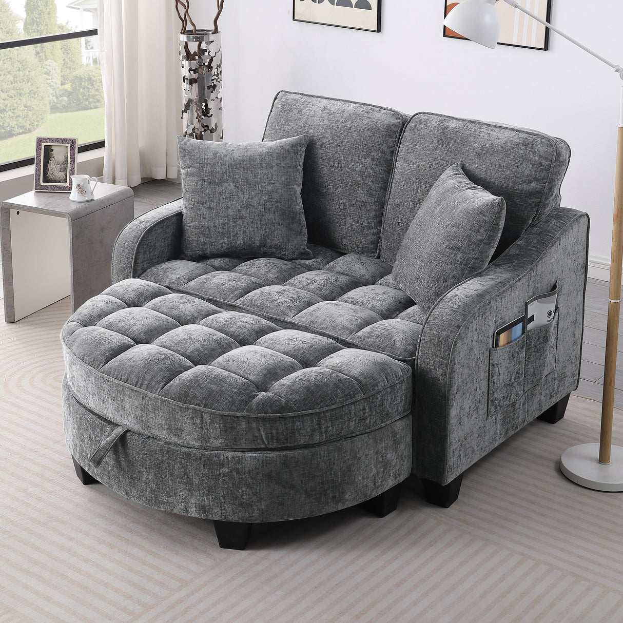 Two-Seater Sofa with Chaise Longue
