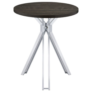 Edgerton - Round Height Bistro Bar Table - Dark Oak