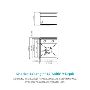 Undermount Bar Sink With Folding Faucet