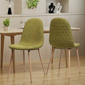 Elegant Dining Chair Set With Fabric Upholstery