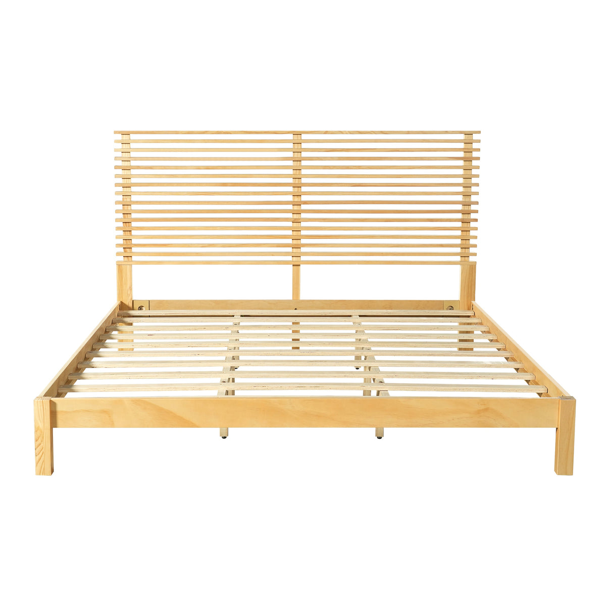 Premium Solid Wood King Size Bed Frame with Headboard
