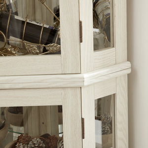 Elegant Lighted Corner Curio Cabinet