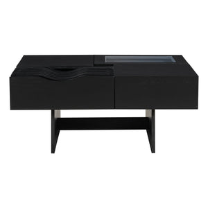 Unique Square Coffee Table With 3 Drawers