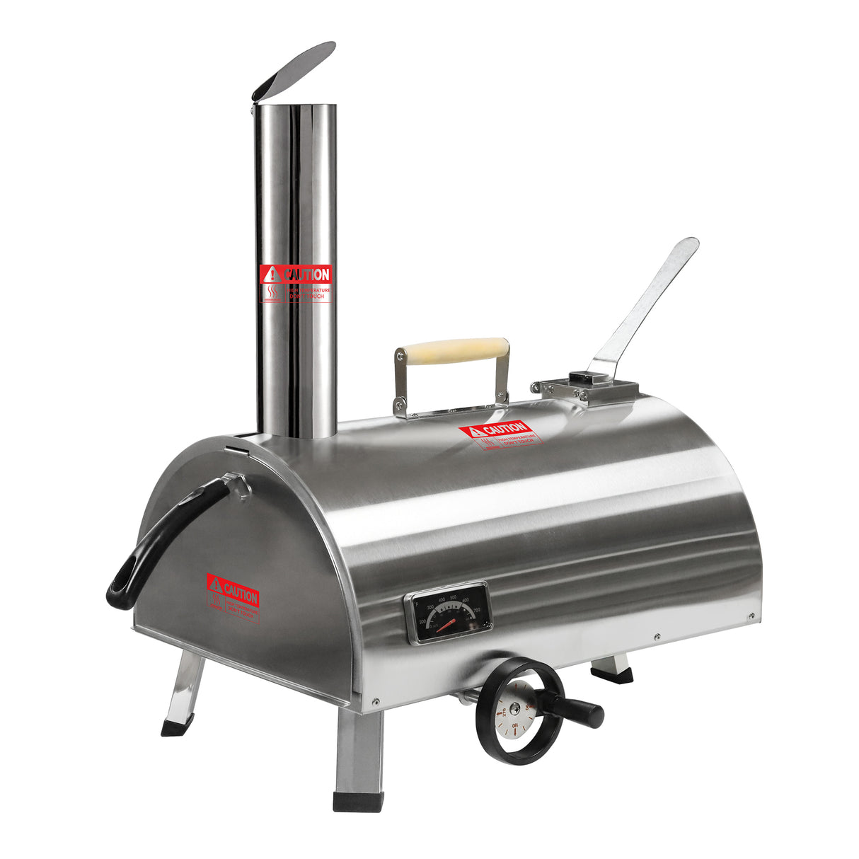 Outdoor Manual Rotating Pizza Oven – Portable Wood-Fired Oven