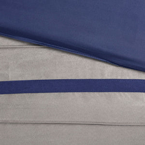 7 PC Pieced Faux Suede Comforter Set