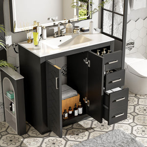 Bathroom Vanity With Sink Combo, Storage Cabinet