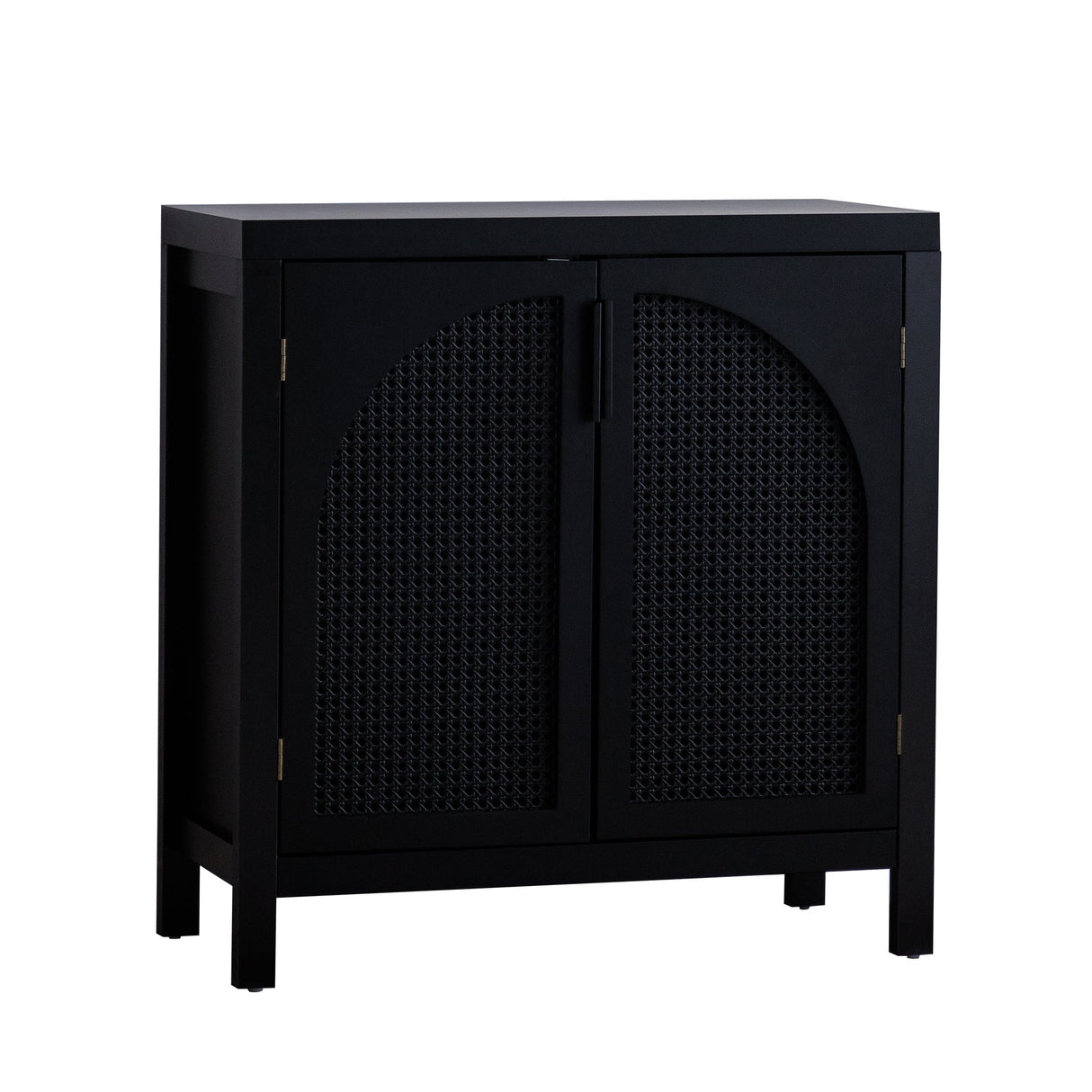 Black Accent Cabinet with 2 Doors 29 Inch Narrow Credenza