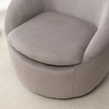 Winnie Modern Teddy Fabric Swivel Barrel Chair
