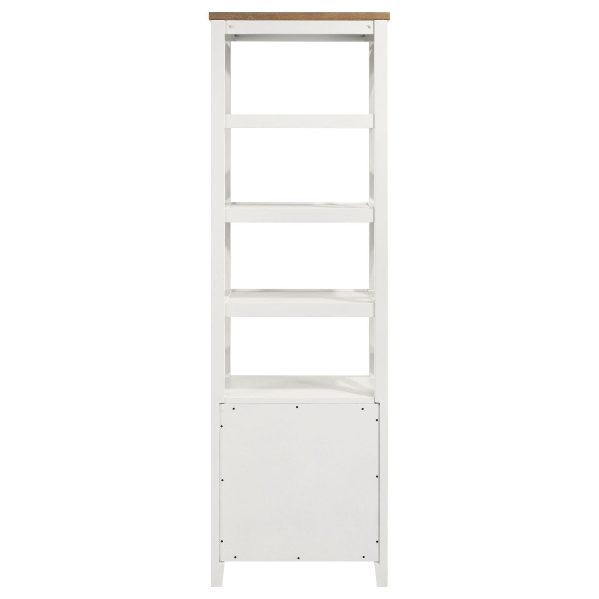 Delaney - 4 Shelf Bookcase With Top Storage Tower - White