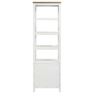 Delaney - 4 Shelf Bookcase With Top Storage Tower - White