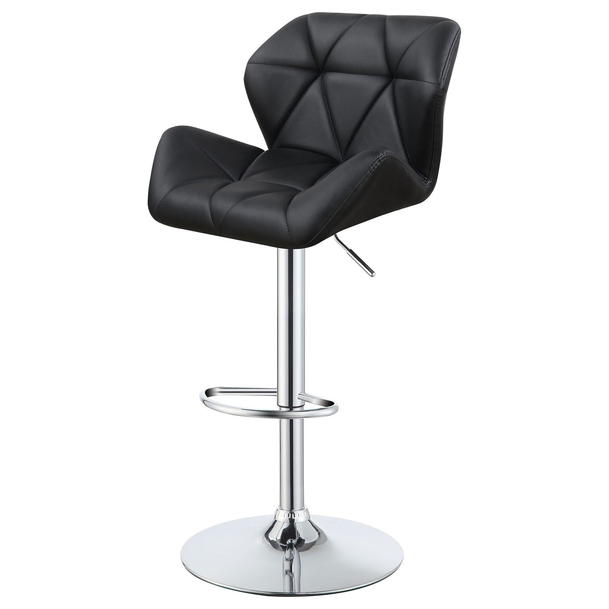 Adjustable Bar Stool With Height-Adjustable Base (Set of 2)