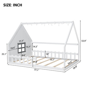 House Bed With Window And Fence