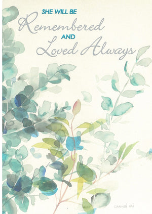Loved and Remembered Sympathy  Card