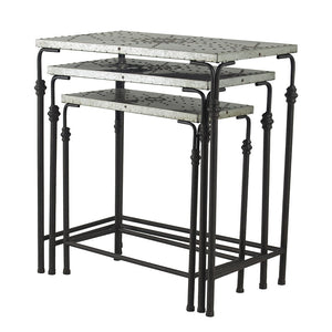 Set of 3 Gilbert Nesting Tables Metal Plant Stand