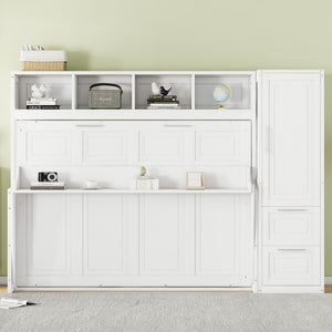 Space Saving Murphy Wall Bed With Closet And Drawers