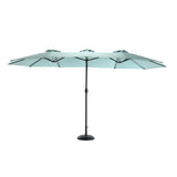 14.8 Ft Double Sided Outdoor Umbrella Rectangular Large Light Green