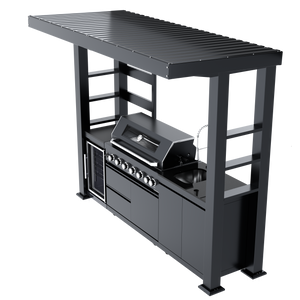 108-Inch 6-Burner Deluxe Outdoor Kitchen Grill