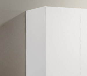 Declan - 3 - Door Wardrobe Cabinet Armoire With Storage Shelves And Hanging Rod - White