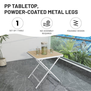 2 Pack Lounge Chair Set & Folding Square Table
