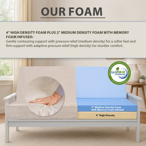 Memory Foam Infused Futon Mattress Full