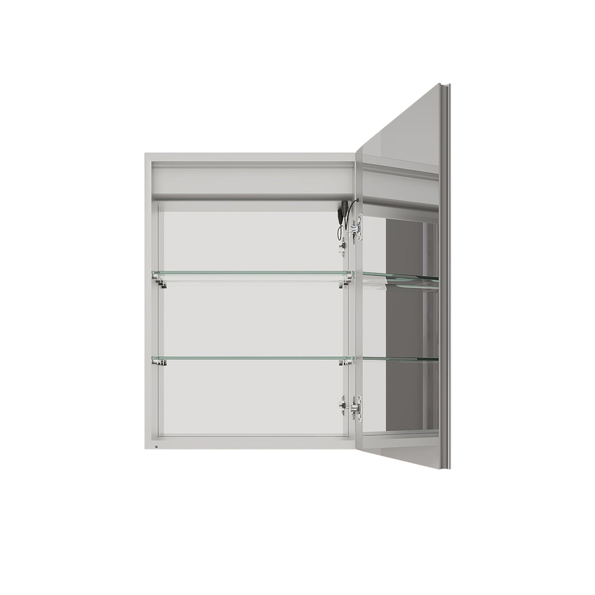 Bathroom Medicine Cabinet With LED Mirror, Anti-Fog, Waterproof, 3000K~6000K Single Door Lighted Bathroom Cabinet With Touch Swich