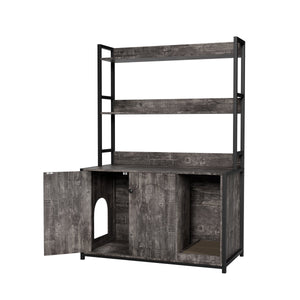 Large Cat Litter Box Enclosure With Shelf Storage