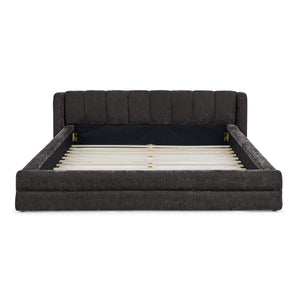 Modern Upholstered Bed Frame With Thick Fabric And Headboard