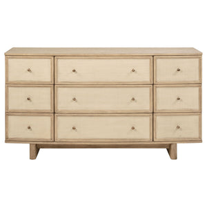 Kailani 9-drawer Dresser Cabinet Beige Oak