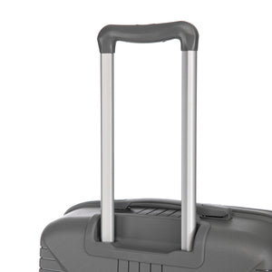 3-Piece PP Spinner Wheel Luggage Set 20'/24'/28' Silver Grey
