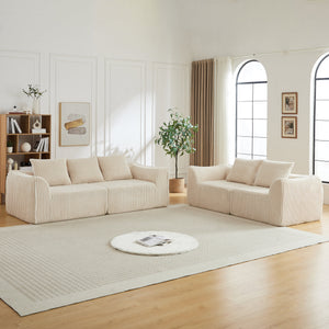 Minimalist 3+2 Seater Corduroy Sofa Set