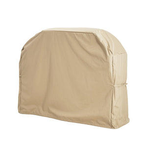 Shield durable BBQ grill cover fitted over an outdoor grill
