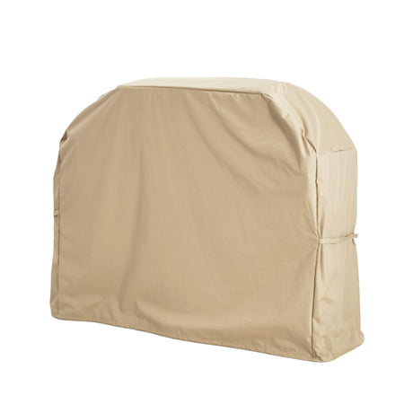 Shield durable BBQ grill cover fitted over an outdoor grill
