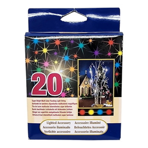 Super Bright Multi Color Flashing 20 LED Light String for Villages