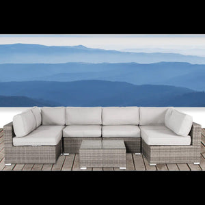Outdoor Wicker Seating Group With Cushions