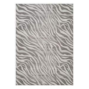 Geometric Area Rug with 3D Effect - Ivory / Gray