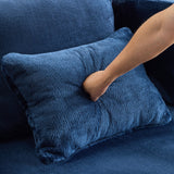 Queen Size Foldable Sofa BedChenille Futon Couch