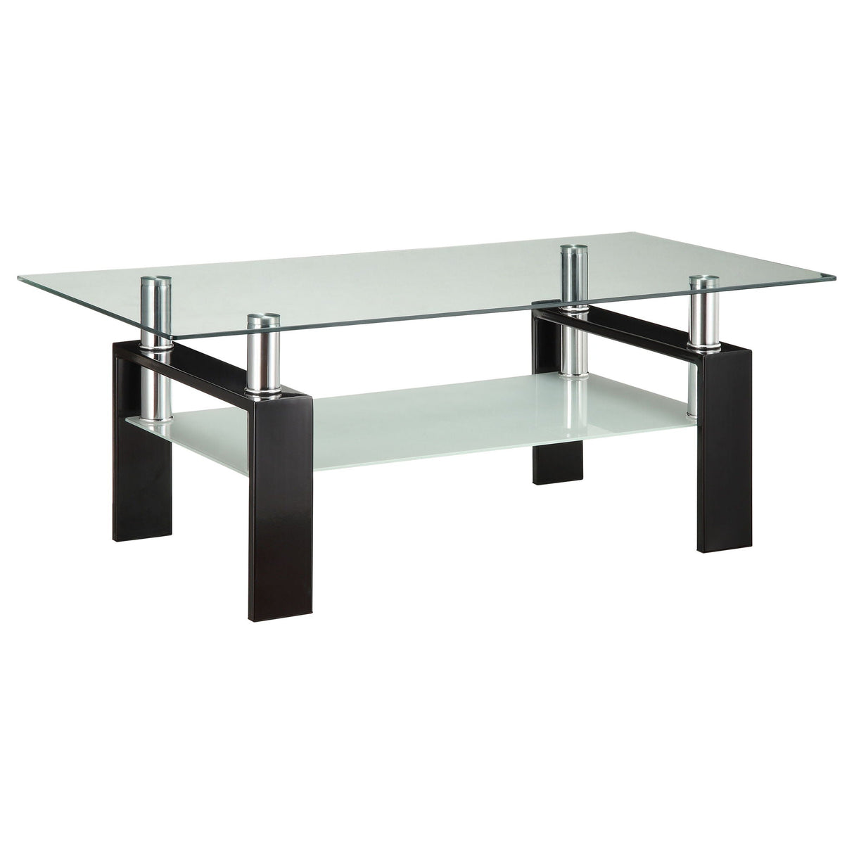 Dyer 2-piece Rectangular Coffee and End Table Set Black